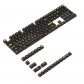 Transmitting Black / White 104+27 Clear PC Keycaps Set MDA Profile for Mechanical Keyboard